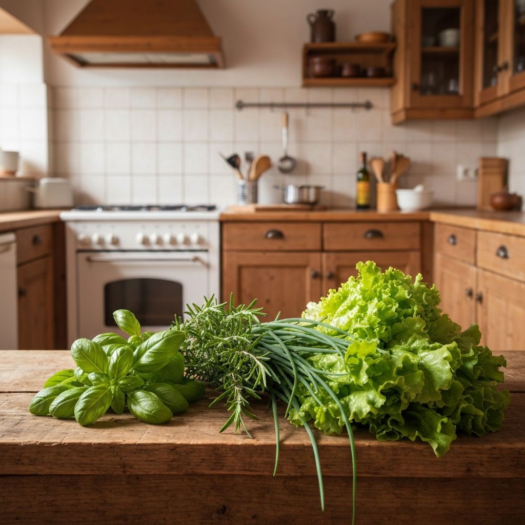 Frische Kräuter und Pflanzen